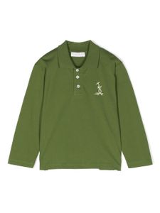 There Was One Kids polo en coton à logo imprimé - Vert