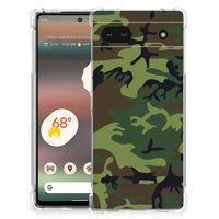 Google Pixel 6A Doorzichtige Silicone Hoesje Army Dark