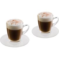 Cappuccino kopje en schotel, 2 stuks