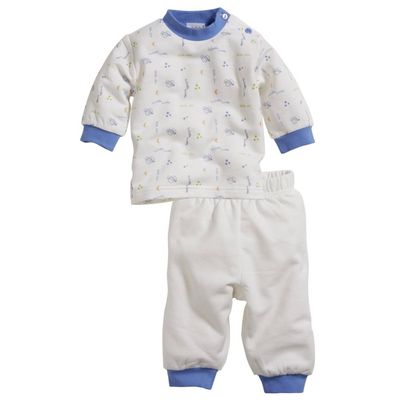 Schnizler Babypyjama Interlock Muis Junior Beige/blauw Maat 92