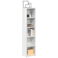 Cd-kasten 2 st 21x16x93,5 spaanplaat hoogglans wit