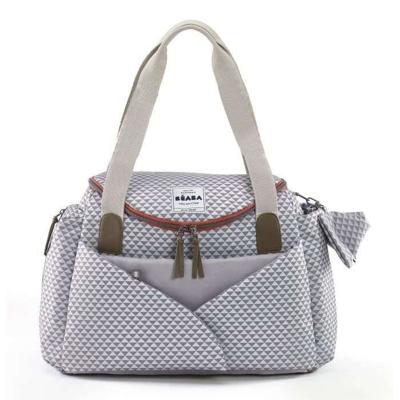 BEABA Sydney II Play Print grijs / koraal tas