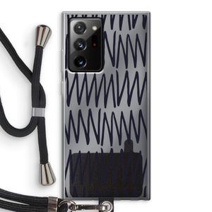 Marrakech Zigzag: Samsung Galaxy Note 20 Ultra / Note 20 Ultra 5G Transparant Hoesje met koord