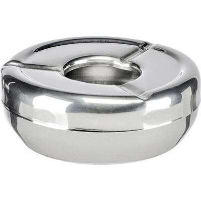Asbak - RVS - rond - 12 cm - roestvrij staal - terrasasbak - buitenasbak