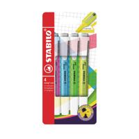 STABILO swing cool, smalle markeerstift, etui met 4 kleuren