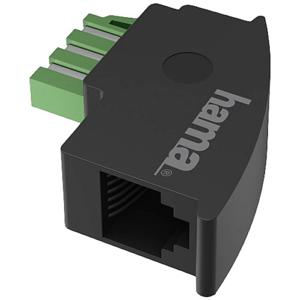 Hama Telefoon (analoog) Adapter [1x Telefoonstekker Duitsland (TAE-F) - 1x RJ11-bus] Zwart