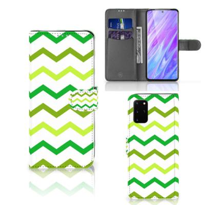 Samsung Galaxy S20 Plus | Telefoon Hoesje | Zigzag Groen