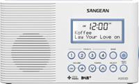 Sangean H203 Badradio DAB+, VHF (FM) Zaklamp, Waterdicht Wit