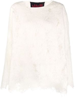 VITELLI pull en maille ajourée - Blanc