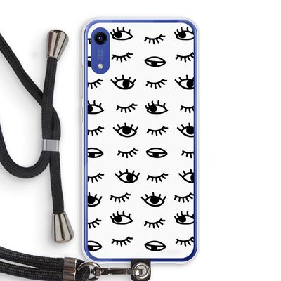 Eye pattern #2: Honor Play 8A Transparant Hoesje met koord