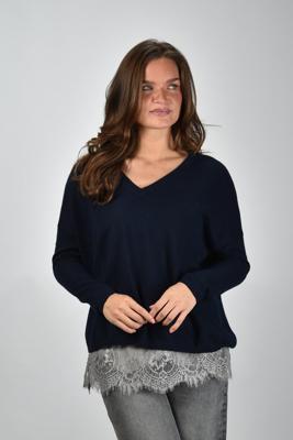 Les Tricots de Lea trui Monjakoe 37049 marine