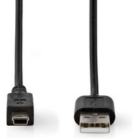 USB-Kabel | USB 2.0 | USB-A Male | USB Micro B 5-Pin Female | 480 Mbps | Vernikkeld | 2.00 m | Rond