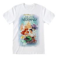 T-Shirt met Korte Mouwen The Little Mermaid Classic Poster Wit Unisex - Maat: L