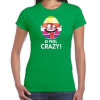 Vrolijk Paasei ei feel crazy t-shirt groen voor dames - Paas kleding / outfit - thumbnail