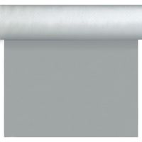 Kerst versiering papieren tafelkleed/tafelloper/placemats op rol 40 x 480 cm zilver/zilverkleurig   -