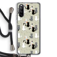 Katten: Sony Sony Xperia 10 III Transparant Hoesje met koord