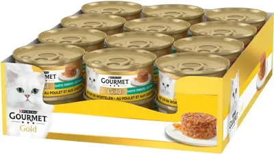 Gourmet Gold hartig torentje met kip & wortel 85g