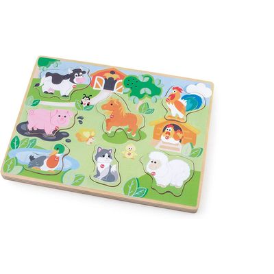 Sevi Geluidspuzzel Boerderij Junior 30 X 23 Cm Hout 8-delig