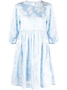 Cecilie Bahnsen robe Mabel à manches bouffantes - Bleu