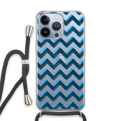 Onderbroken lijn: iPhone 13 Pro Transparant Hoesje met koord