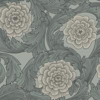 Dutch Wallcoverings Blomstermala - Rosa Blue/Grey - Blauw/Grijs