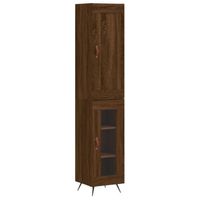 vidaXL Hoge kast 34,5x34x180 cm bewerkt hout bruin eikenkleur