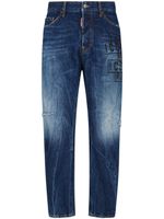 DSQUARED2 jean droit à imprimé Icon - Bleu