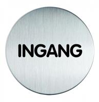 Novioproducts Pictogram zelfklevend rond ingang RVS