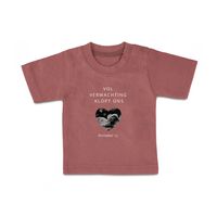 Baby shirt bedrukken - Korte mouw - Roze - 50/56 - thumbnail