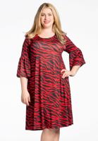 Yoek Jurk met volantmouwen | Blauw | Maat 46/48