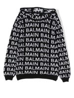 Balmain Kids pull à logo intarsia - Noir