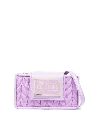 Versace Jeans Couture sac à bandoulière à plaque logo - Violet