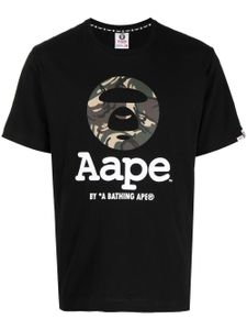 AAPE BY *A BATHING APE® t-shirt à logo imprimé - Noir