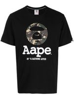 AAPE BY *A BATHING APE® t-shirt à logo imprimé - Noir - thumbnail