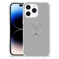 Apple iPhone 14 Pro Max Stevig Bumper Hoesje Grijs Baby Olifant - thumbnail