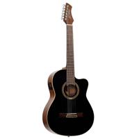 Ortega Performer Series RCE238SN-BKT Full-Size Guitar Black elektrisch-akoestische klassieke gitaar met gigbag