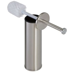 Toiletborstel met Houder Geesa Nemox Wand Witte Borstelkop RVS