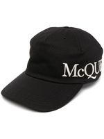 Alexander McQueen casquette à logo brodé - Noir - thumbnail