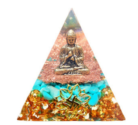 Orgoniet piramide met boeddha erin - Orgoniet & Shungiet - Spiritueelboek.nl - thumbnail