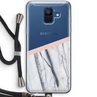 A touch of peach: Samsung Galaxy A6 (2018) Transparant Hoesje met koord