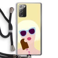 Ice cream: Samsung Galaxy Note 20 / Note 20 5G Transparant Hoesje met koord