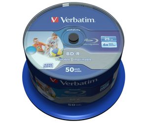 Verbatim 43812 Blu-ray BD-R SL disc 25 GB 50 stuk(s) Spindel Bedrukbaar