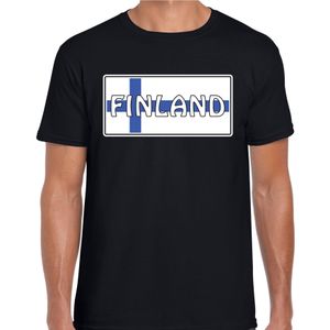 Finland landen t-shirt zwart heren