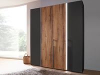 Kast VALOU 4 deuren grafiet/oak atlantic met led