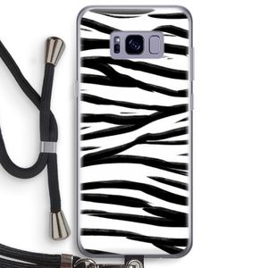 Zebra pattern: Samsung Galaxy S8 Plus Transparant Hoesje met koord