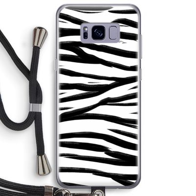Zebra pattern: Samsung Galaxy S8 Plus Transparant Hoesje met koord