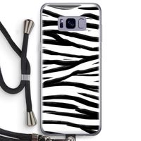 Zebra pattern: Samsung Galaxy S8 Plus Transparant Hoesje met koord