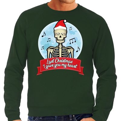 Foute Kersttrui groen Last Christmas I gave you my heart heren