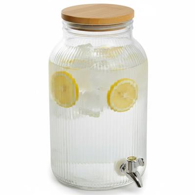 Secret de Gourmet Drankdispenser - 6 liter - glas - limonadetap - waterdispenser - transparant