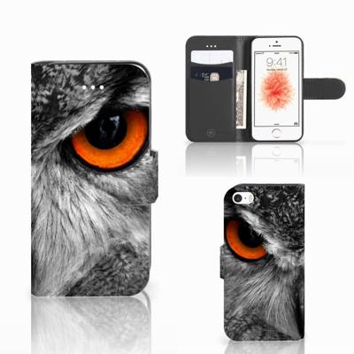 Apple iPhone 5 | 5s | SE | Telefoonhoesje | Met pasjeshouder | Uil